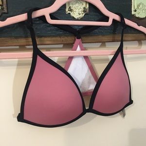 Pink Victoria’s Secret Love Pink Triangle Bikini Top Size SP AA-C